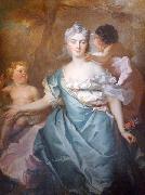 Nicolas de Largilliere La marquise de la Tour Maubourg et ses deux filles USA oil painting artist